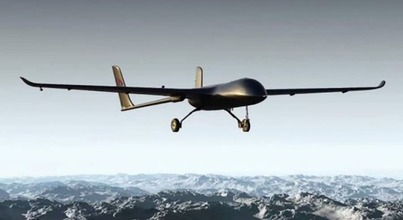 ACE ISR drone in flight above mountainous terrain for border and surveillance operations